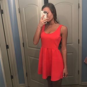 Neon pink dress